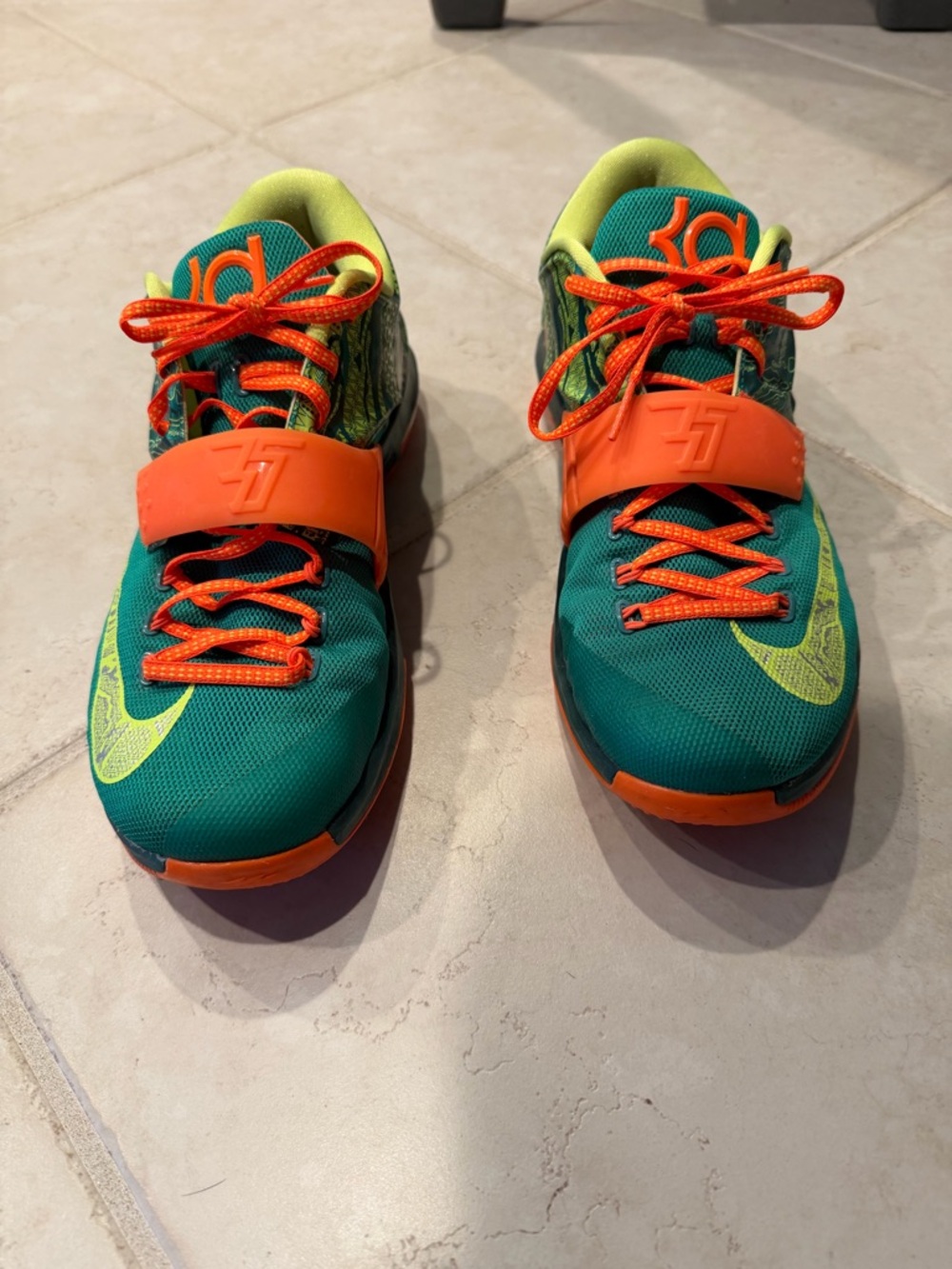 Nike KD “Weatherman” Basketball Shoes - Green & Orange